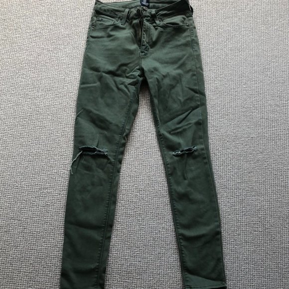 Olive ripped jeans - Picture 3 of 3